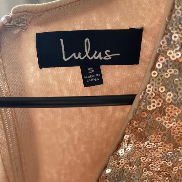Lulu’s Rose Gold Mini Sequin Dress - Picture 5 of 11